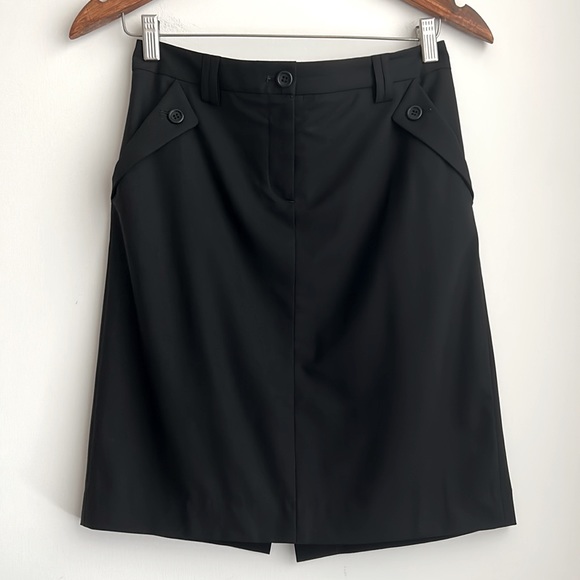 Theory Dresses & Skirts - Theory Black Donna Tailor Wool Pencil Mini Skirt